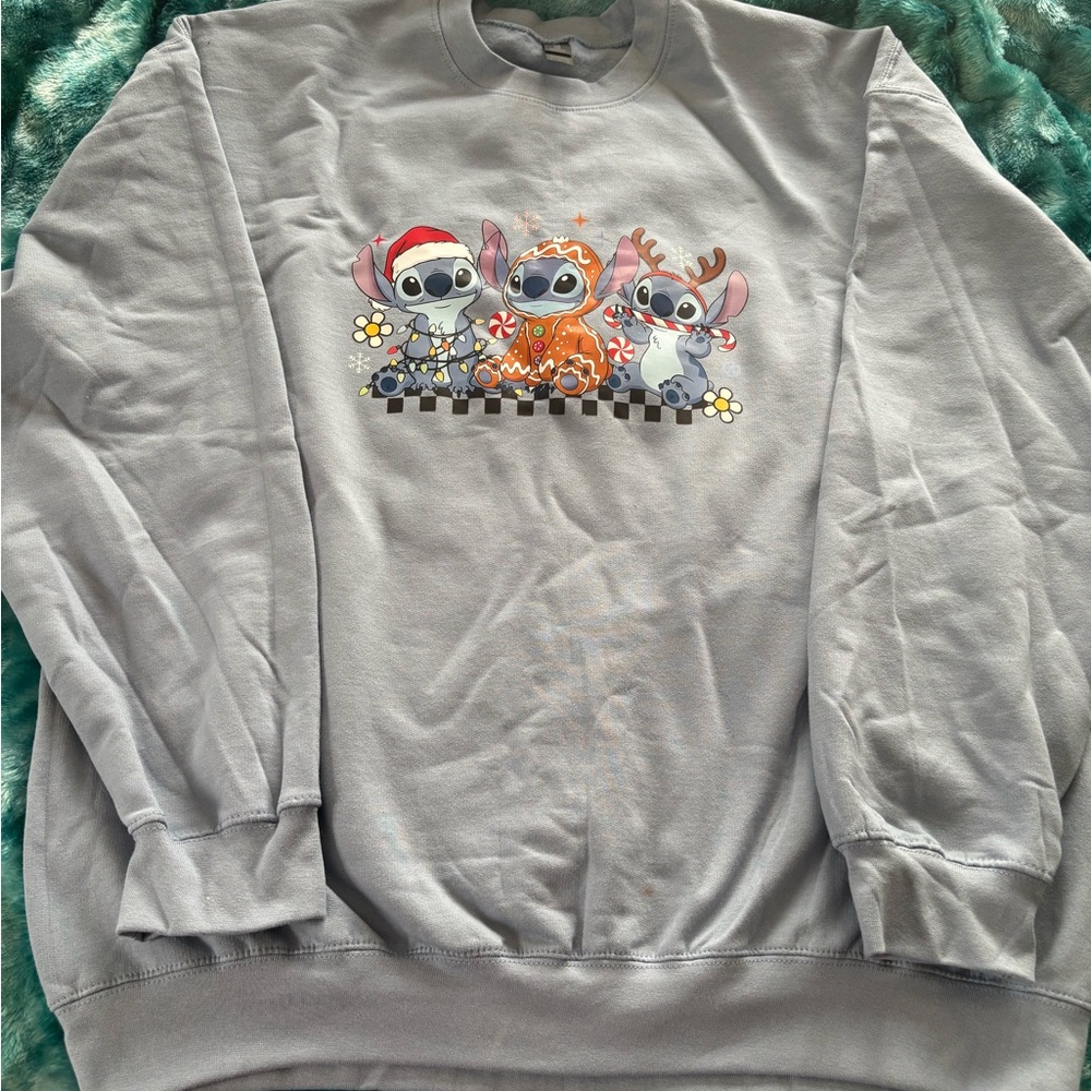 Baby blue  Graphic Sweater